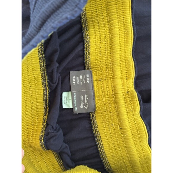 Anthropologie Navy Blue Pajama Pants Size Small wide leg lounge Saturday sunday - Picture 4 of 8